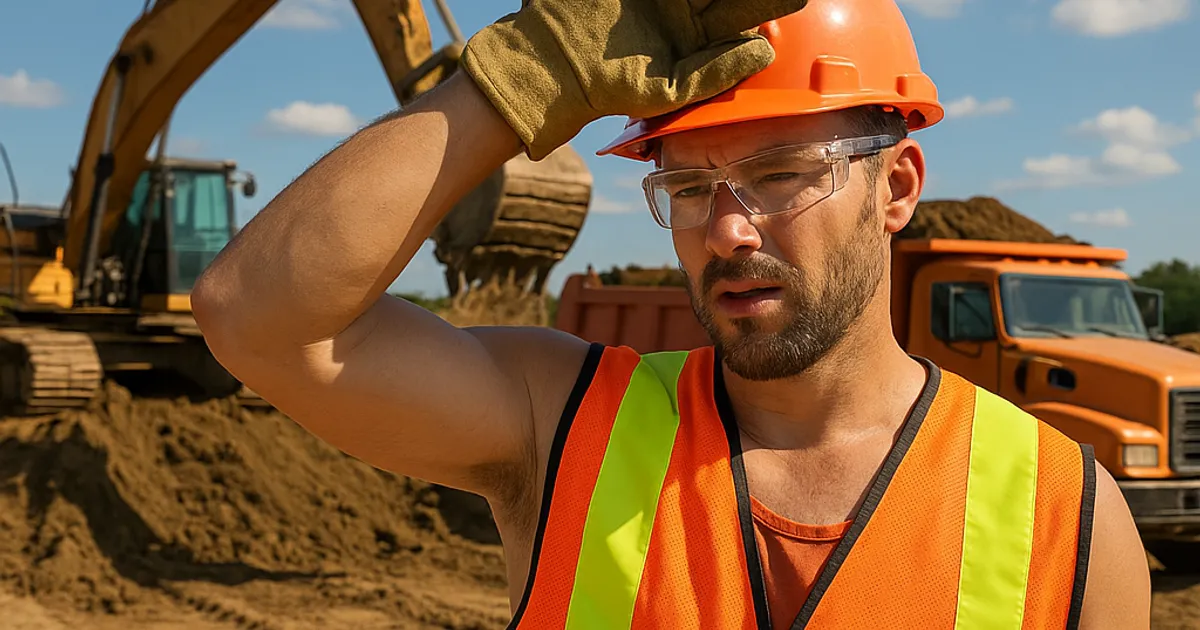 Summer Heat Safety for Earthwork & Dump Truck Crews - DirtMatch blog hero image about earthwork and construction